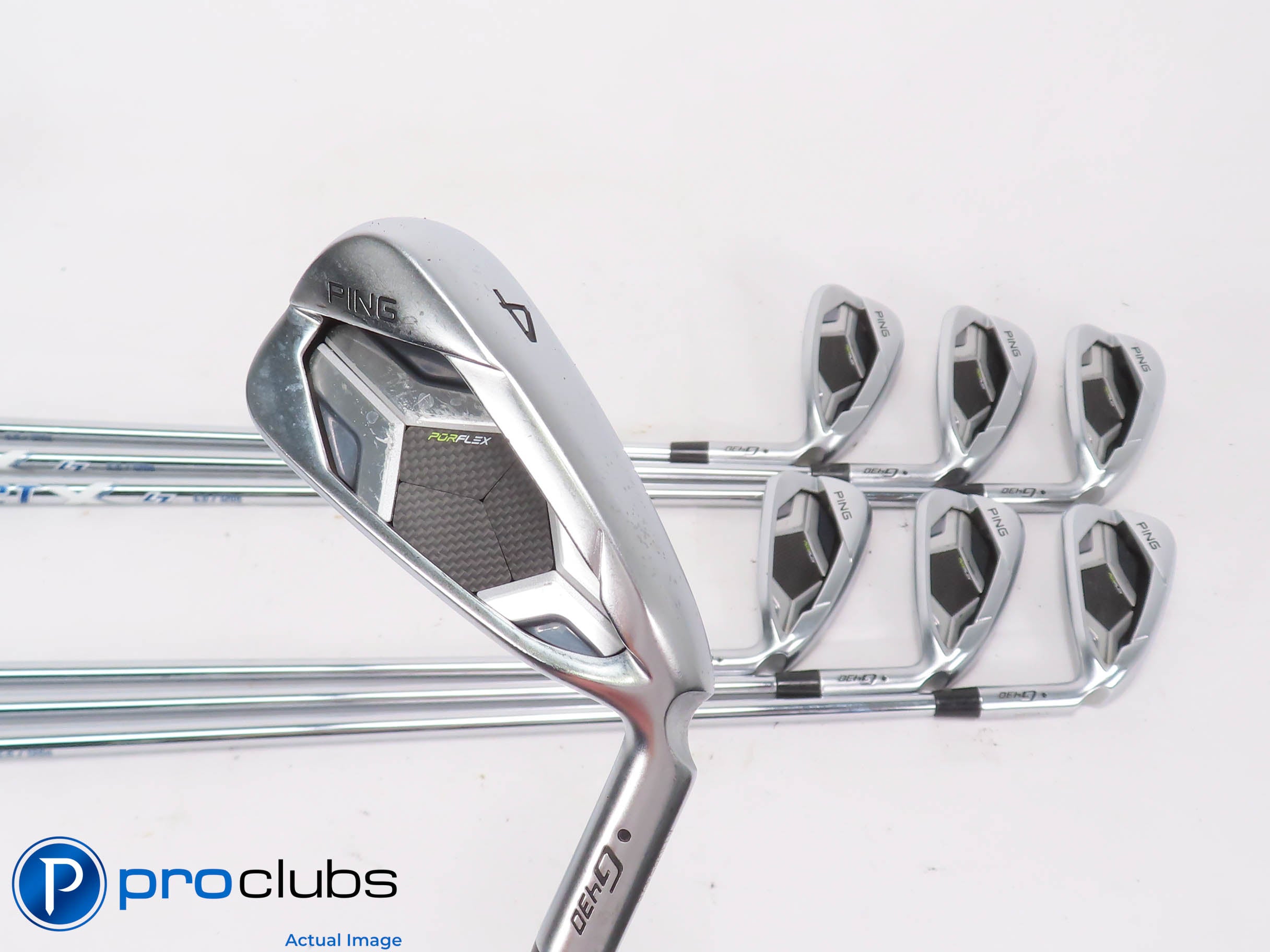 Nice Ping G430 4-PW IRON SET Black Dot ProjectX LZ Stiff Flex Steel +1/2" 474947