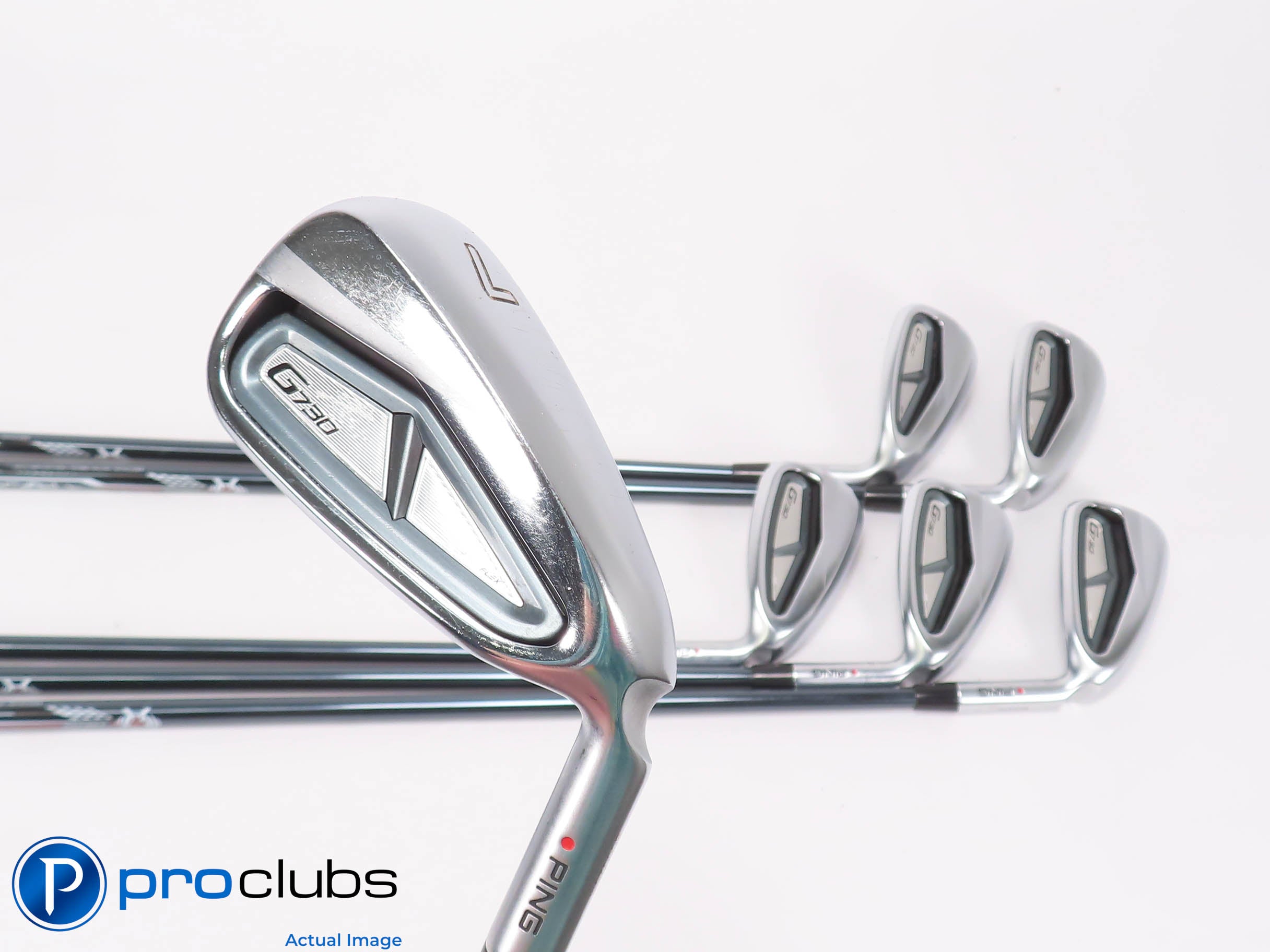 Ping G730 Red Dot Irons 7-PW,UW,50* Graphite Regular Flex +1/2" 476636