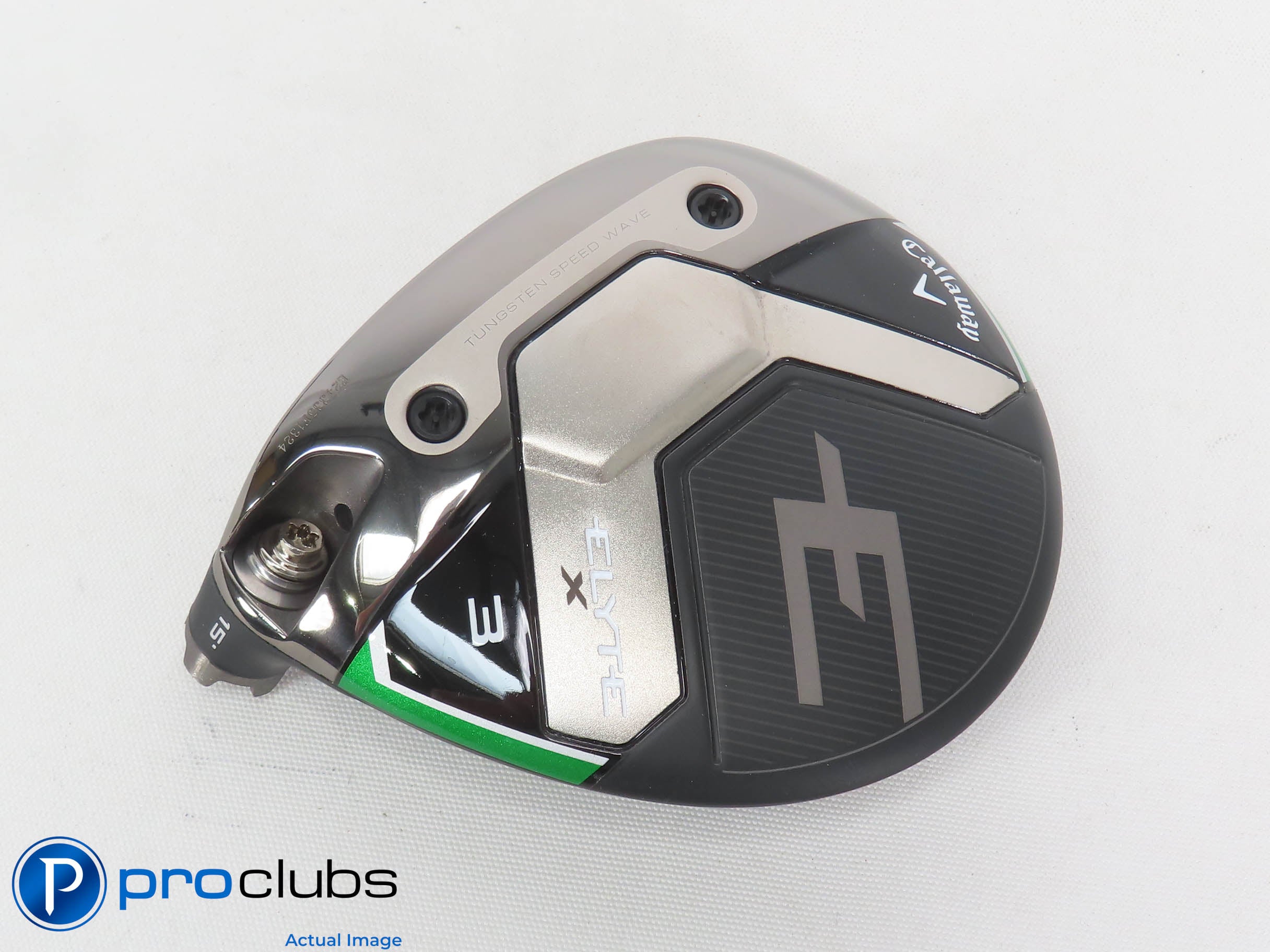 Mint! Left Handed Callaway ELYTE X 15* 3 Wood - Head Only - L/H - 473934