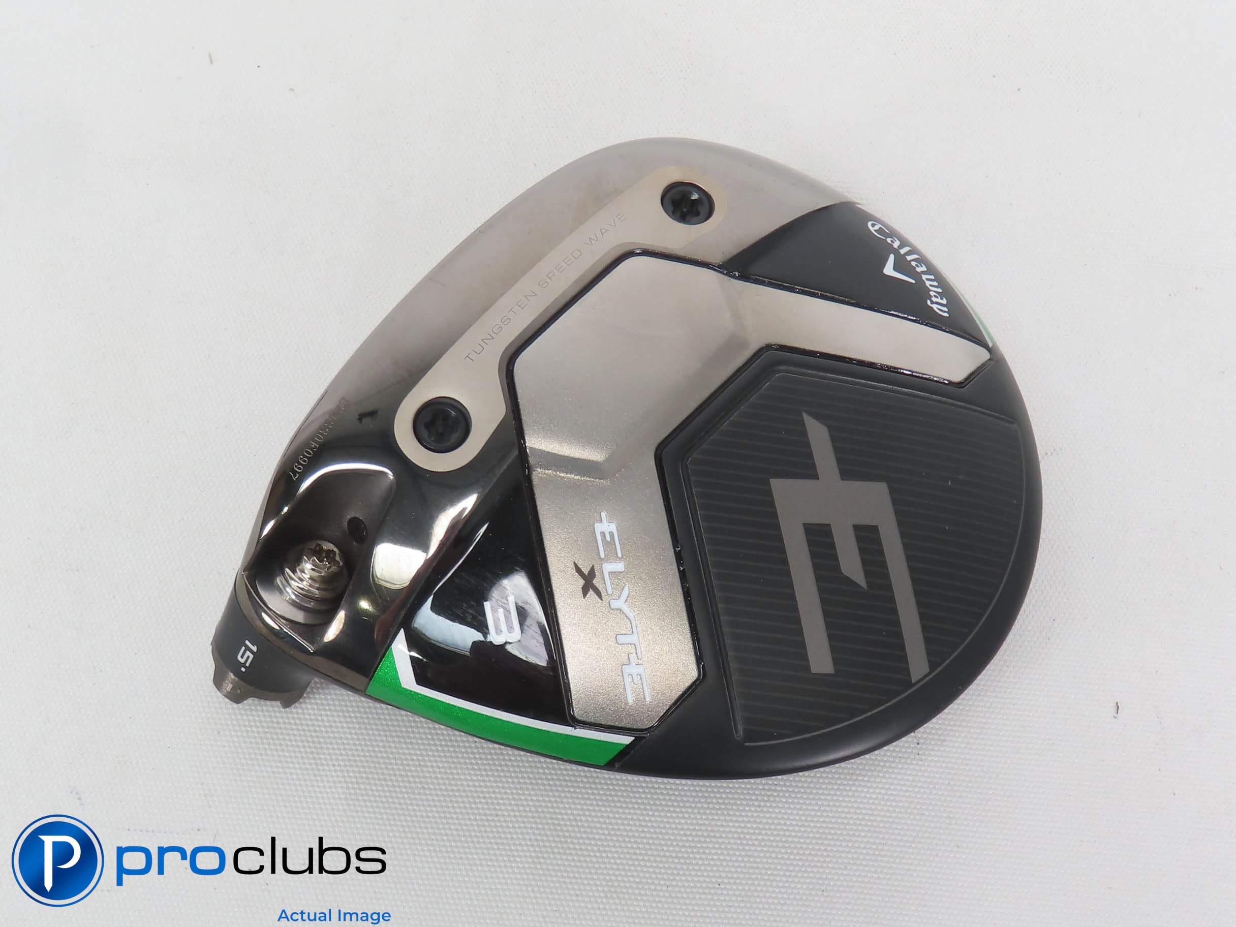 Mint! Left Handed Callaway ELYTE X 15* 3 Wood - Head Only - L/H - 474065