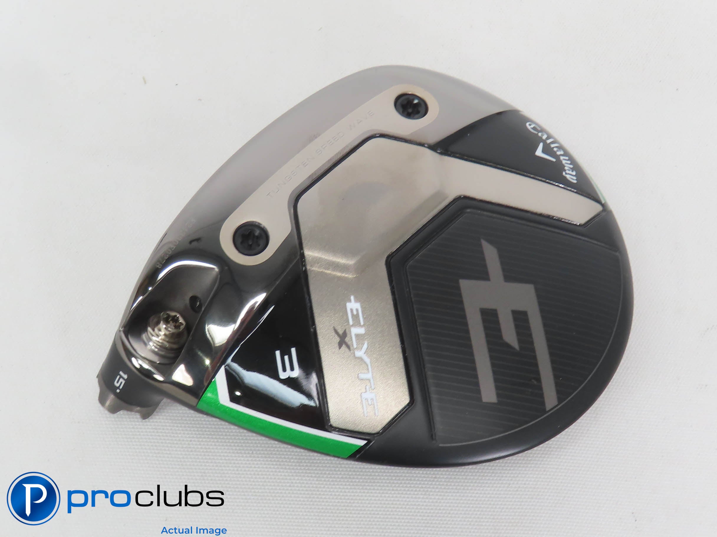 Mint! Left Handed Callaway ELYTE X 15* 3 Wood - Head Only - L/H - 474829