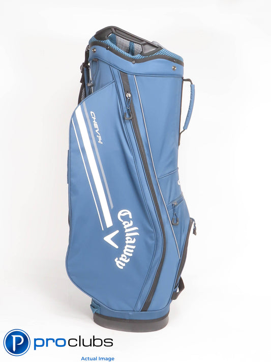 Mint Callaway CHEV14 14-Way Cart Golf Bag w/Rainhood w/ Club Logo - Blue 432627