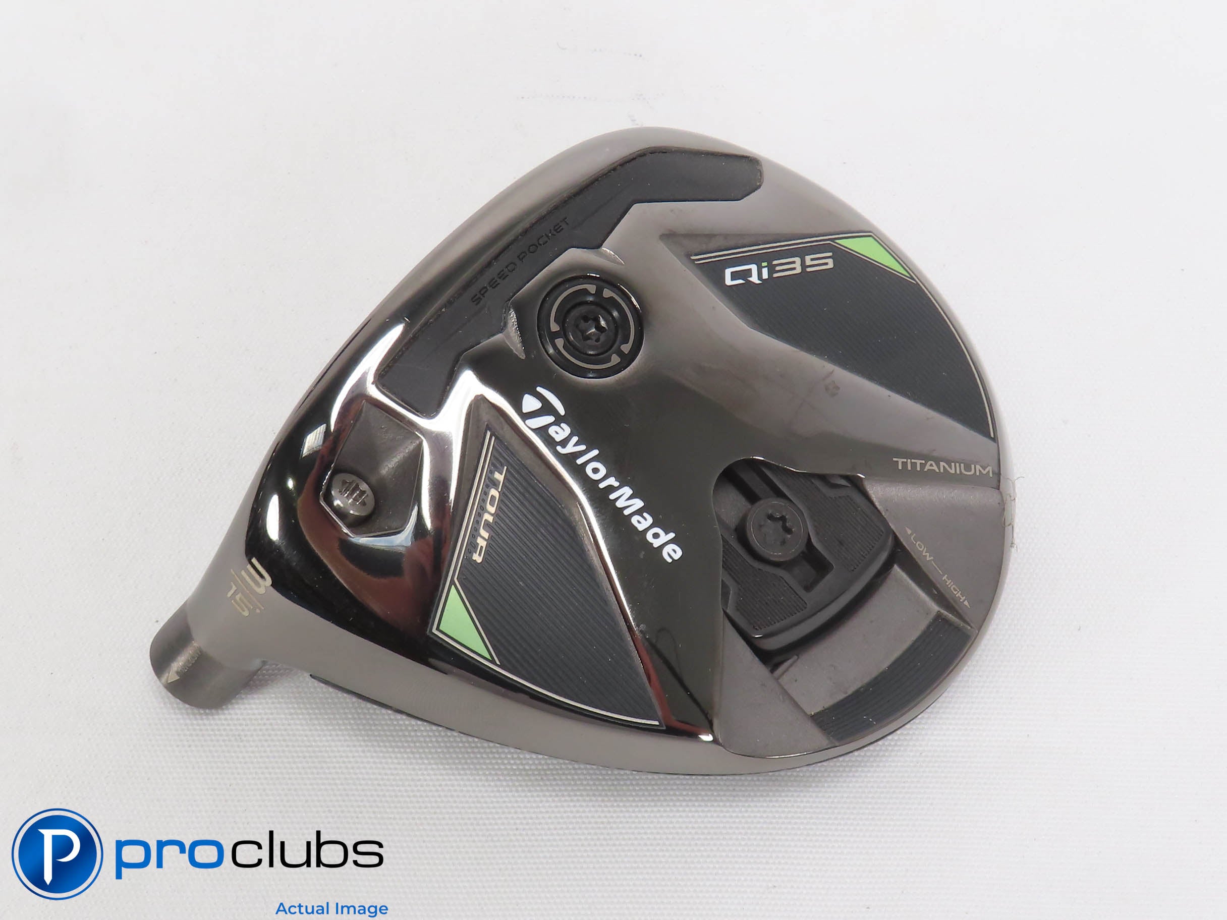 Left Handed TaylorMade Qi35 Tour 15* 3 Wood - Head Only - 474854