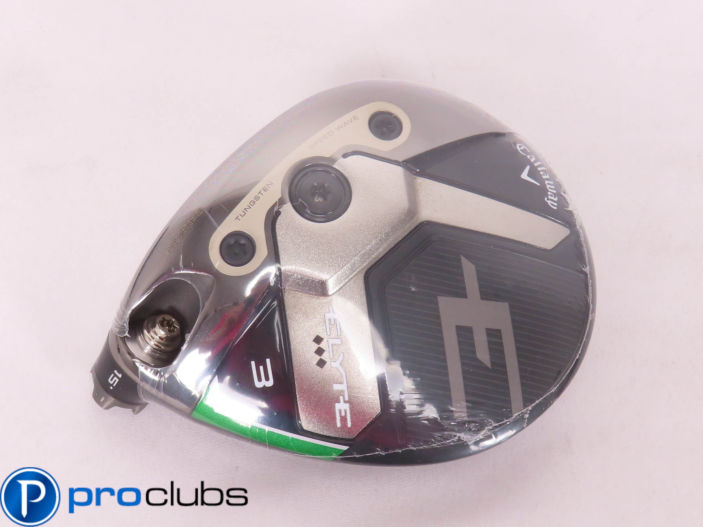 New! Left Handed Callaway ELYTE Triple Diamond 15* 3 Wood - Head Only - 474830