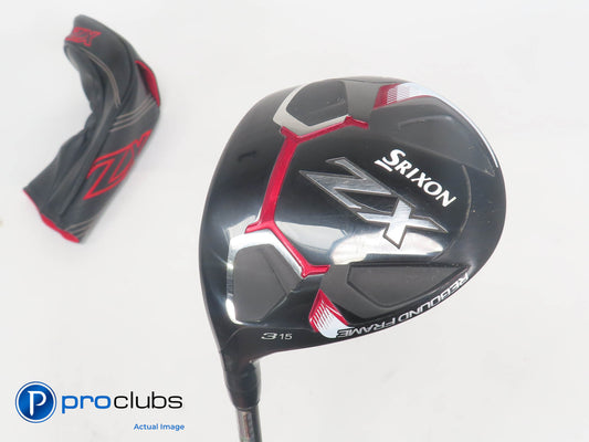 Left Handed Srixon ZX 15* 3 Wood w/HC - HZRDUS Smoke 60g 6.0 Stiff Flex - 386854