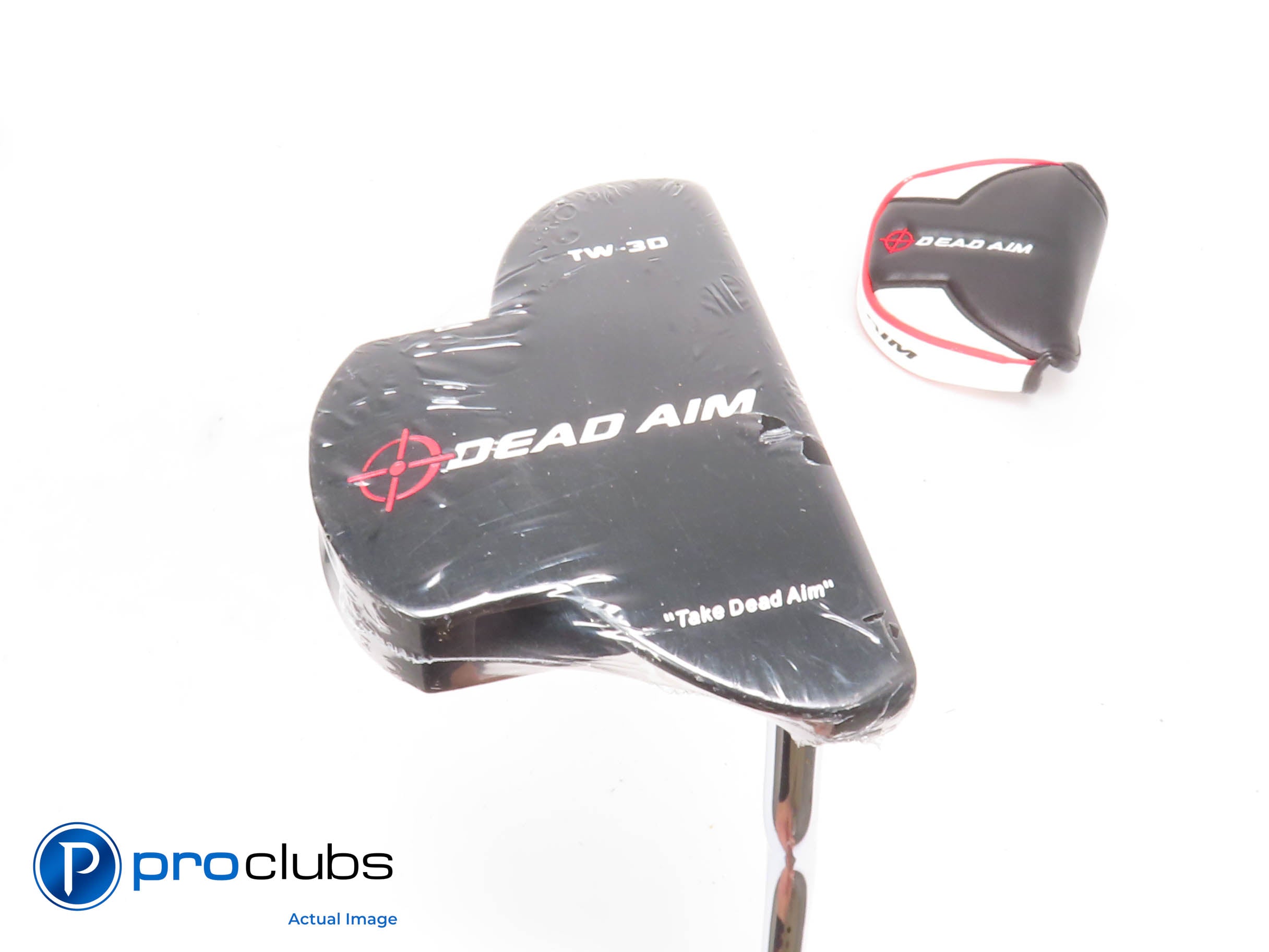 NEW DEAD AIM Golf TW-3D Mallet Double Bend 35" PUTTER w/Cover 429899