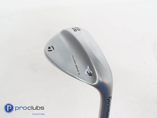 Nice TaylorMade Milled Grind 3 Chrome LB 58*(8*) Wedge - S200 Stiff Fl