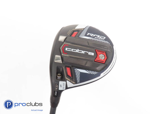 Nice Left Handed Cobra RAD Speed 14.5* 3 WOOD Peacoat- HZRDUS Stiff Flex 375946