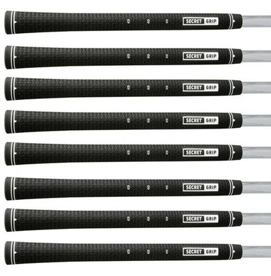 (8) NEW BOCCIERI GOLF SECRET GRIP BLACK COUNTER BALANCE GOLF GRIPS #155619