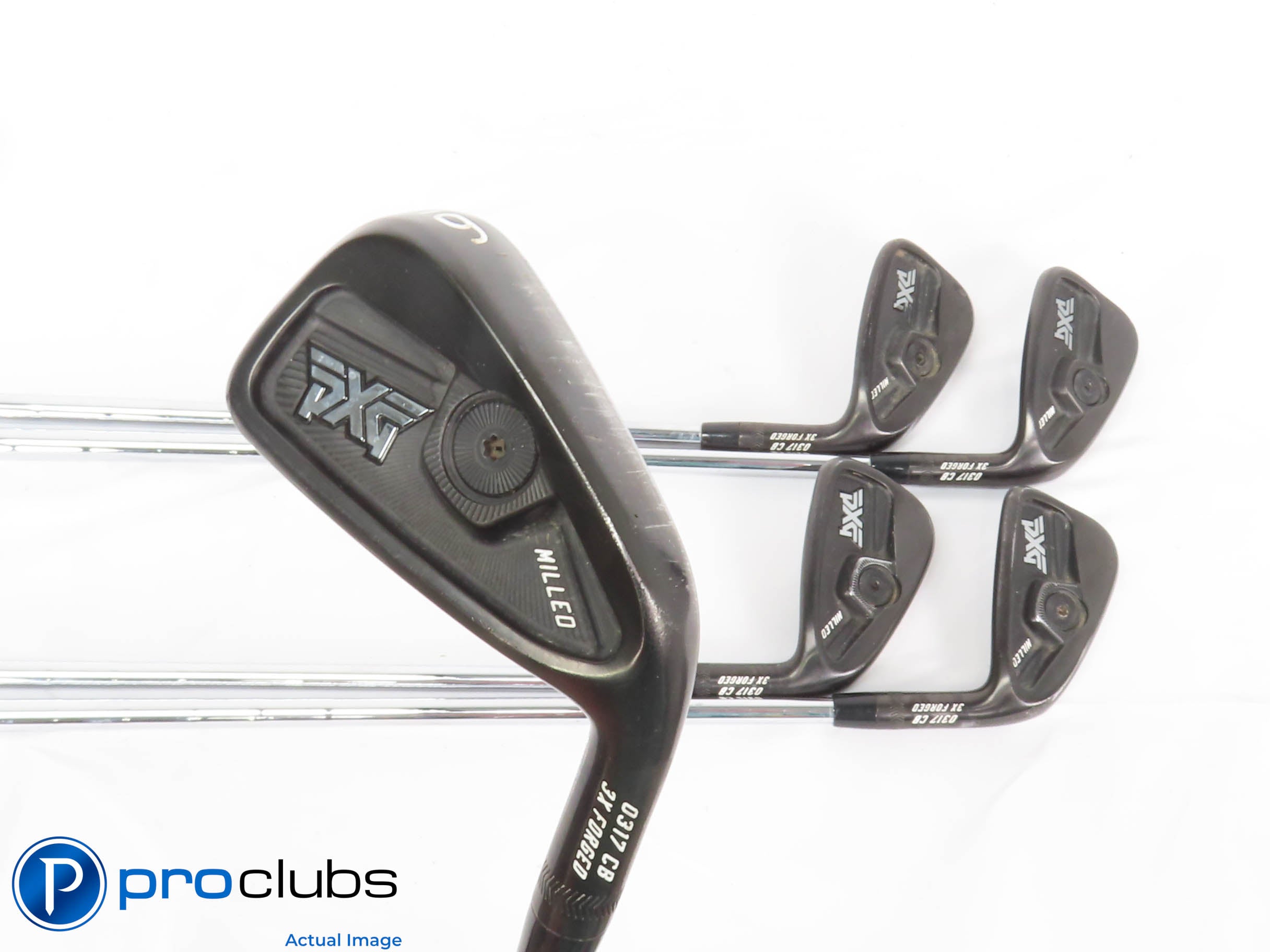 PXG 0317 CB Milled Xtreme Dark 6-PW Irons - Nippon 950GH Stiff (-.25") 434092