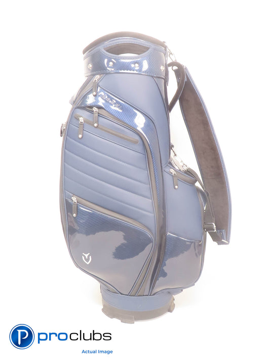 Nice! Vessel Lux Midsize Tour Staff Golf Bag w/Rainhood Carbon Navy 393719