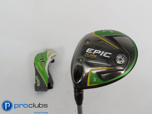 Left Handed Callaway Epic Flash 15* 3 Wood w/ HC - EF 55g 6.0-S Stiff - 401002