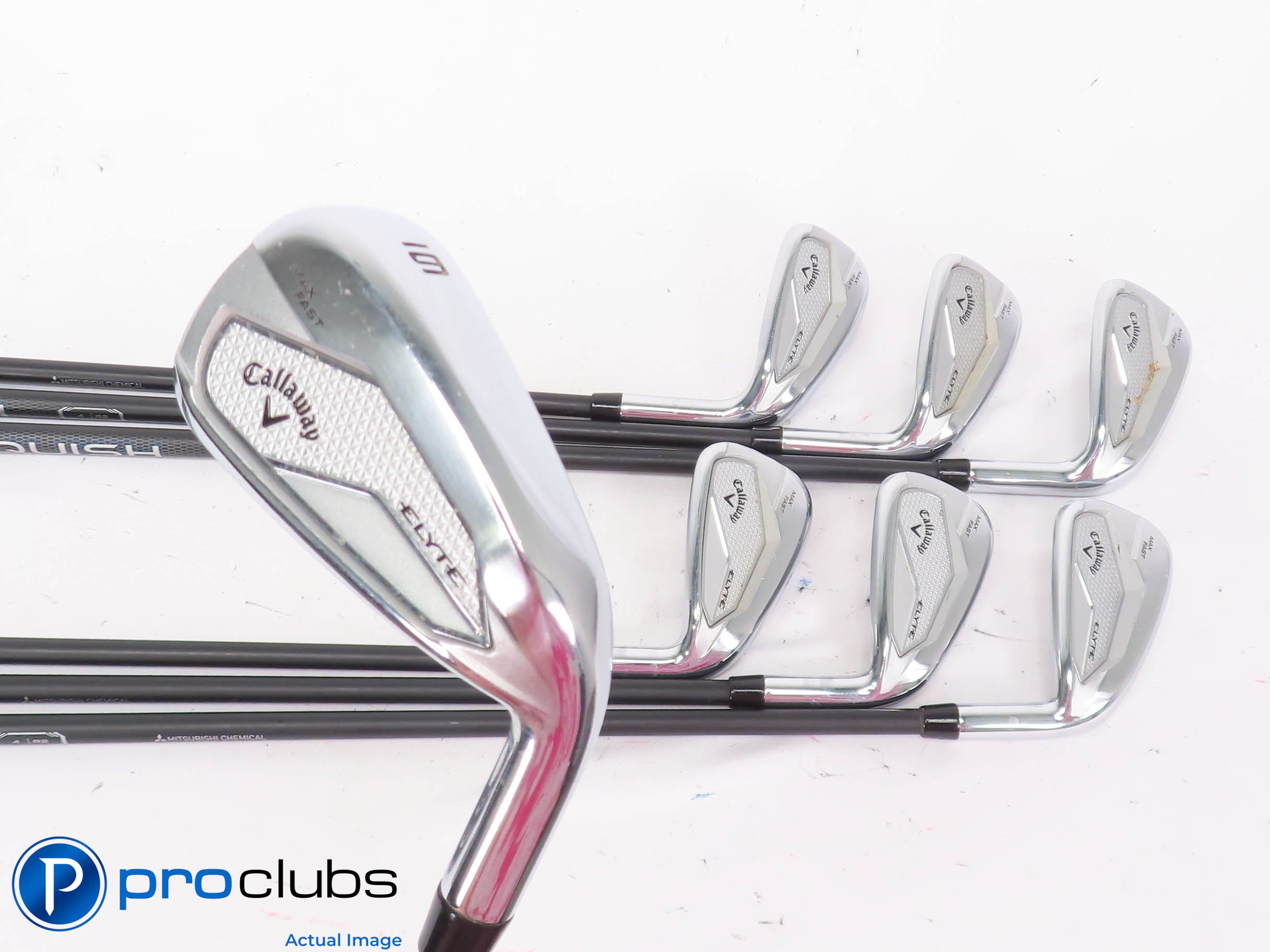 Nice Callaway ELYTE MAX FAST 6-PW,AW,GW IRON SET - Senior Flex Graphite 447693