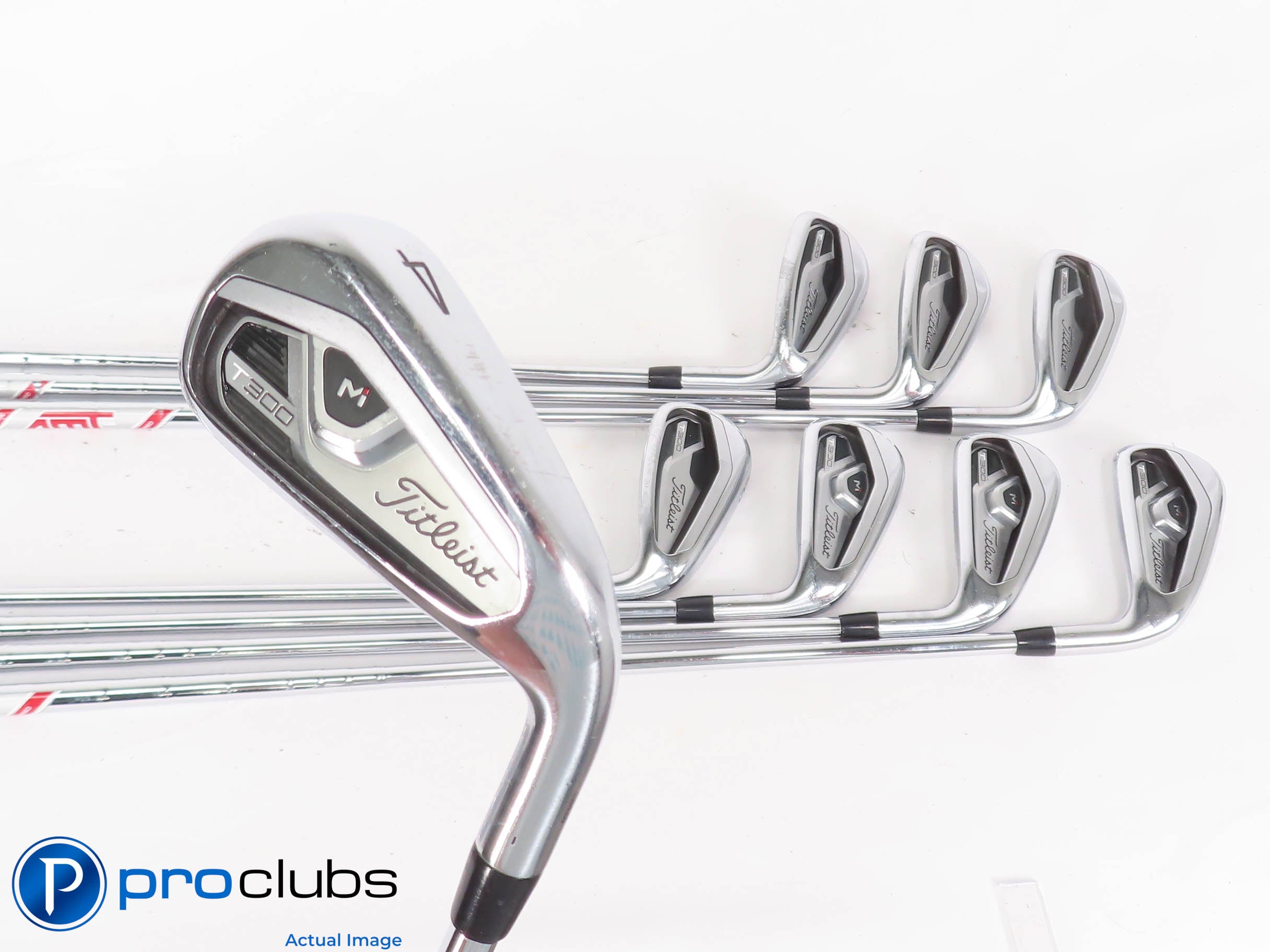 Titleist '21 T300 4-PW,GW IRON SET - AMT Red R300 Regular Flex Steel 448694