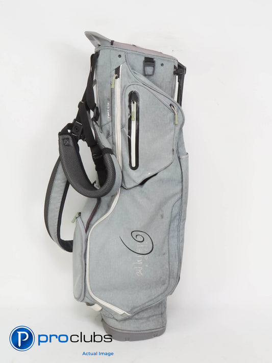 PING Hoofer Stand Golf Bag w/Rainhood Grey w/ Club Logo (Whisper Rock) 402574