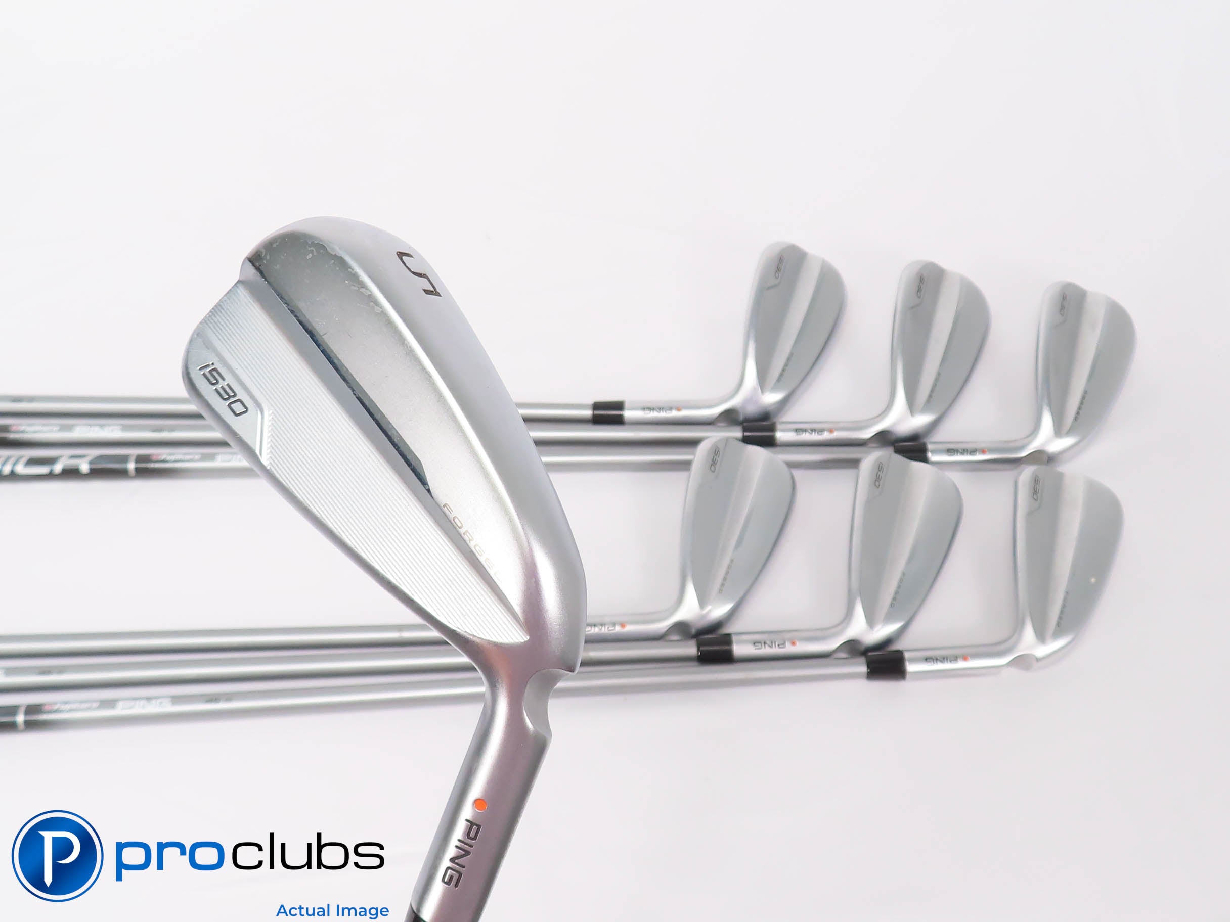 Nice Ping i530 5-PW,UW IRON SET Orange Dot - Senior Flex Graphite +1/2" 449979