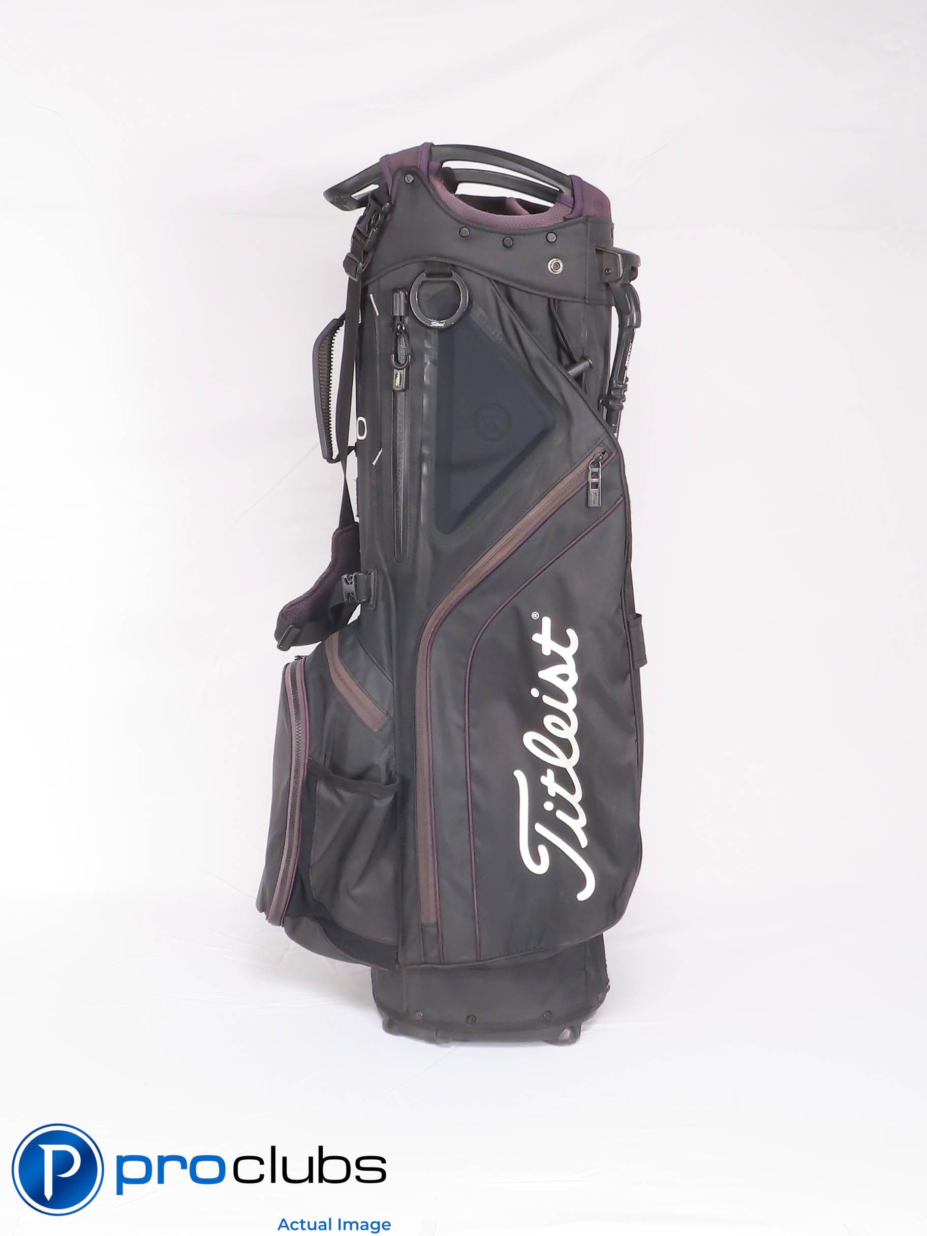 Titleist Hybrid 5 Carry / Stand Golf Bag w/Rainhood - Black 450515