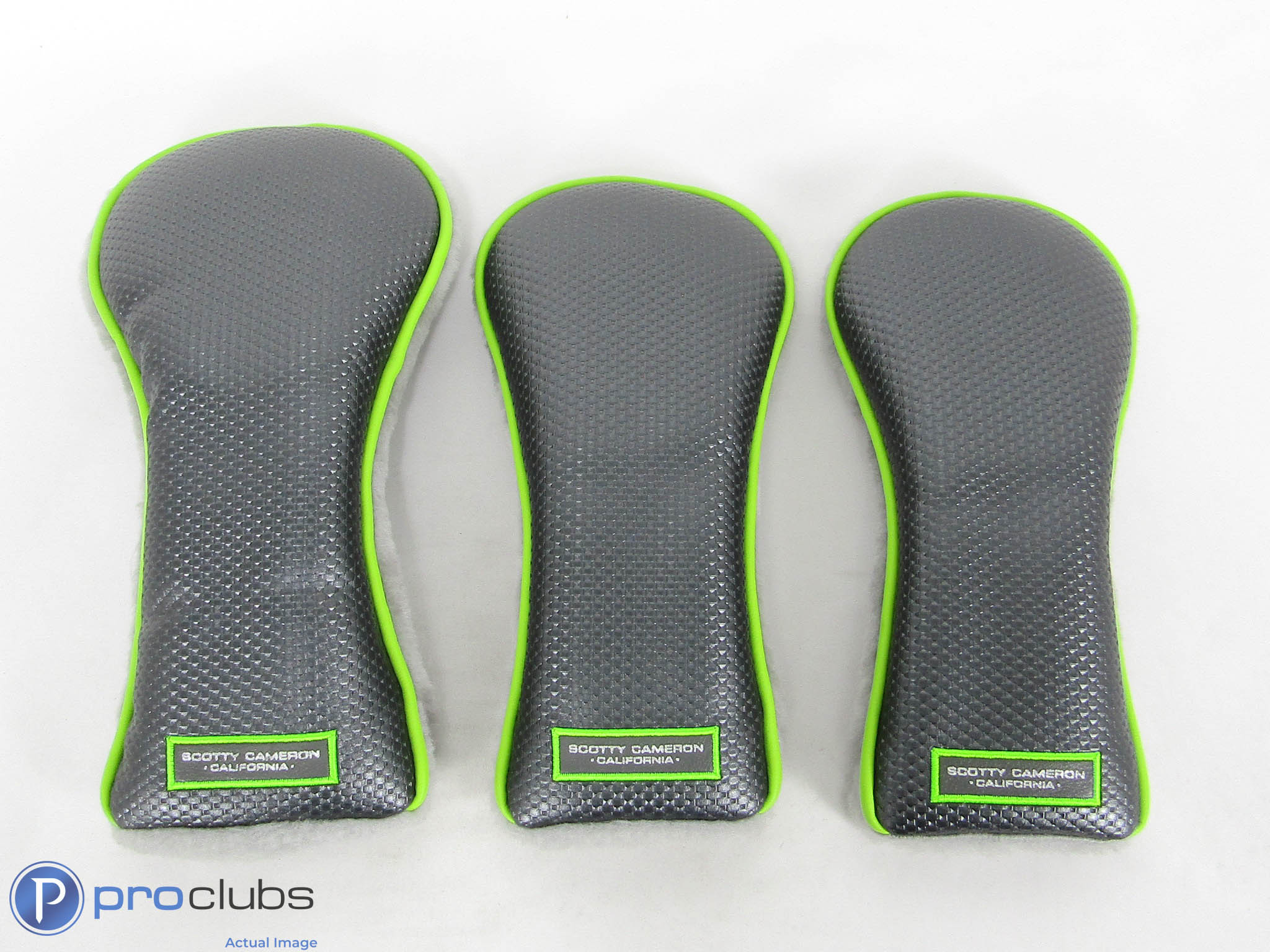 RARE! Scotty Cameron Graphite/Lime Green Wood Headcover Set - 450858