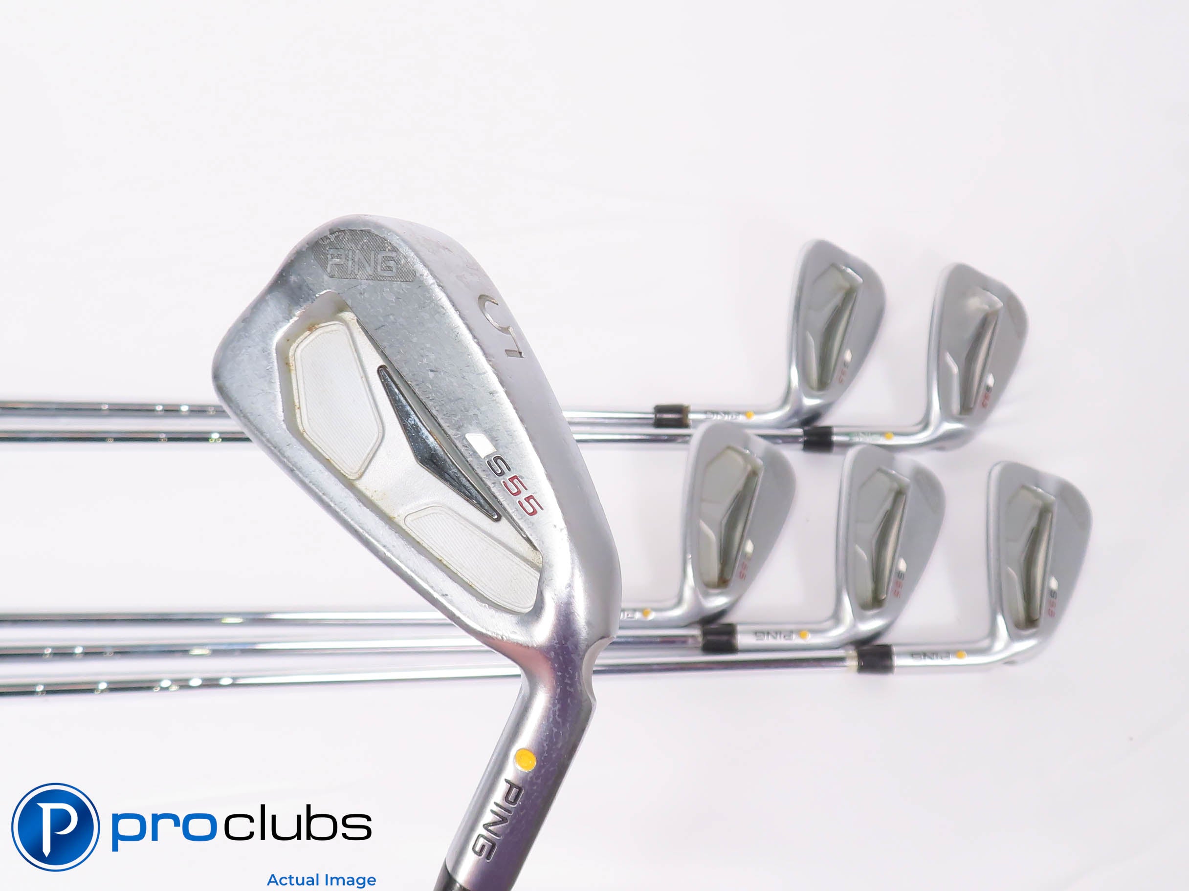 Ping S55 5-PW IRON SET Yellow Dot - XP 95 R300 Regular Flex Steel 450594