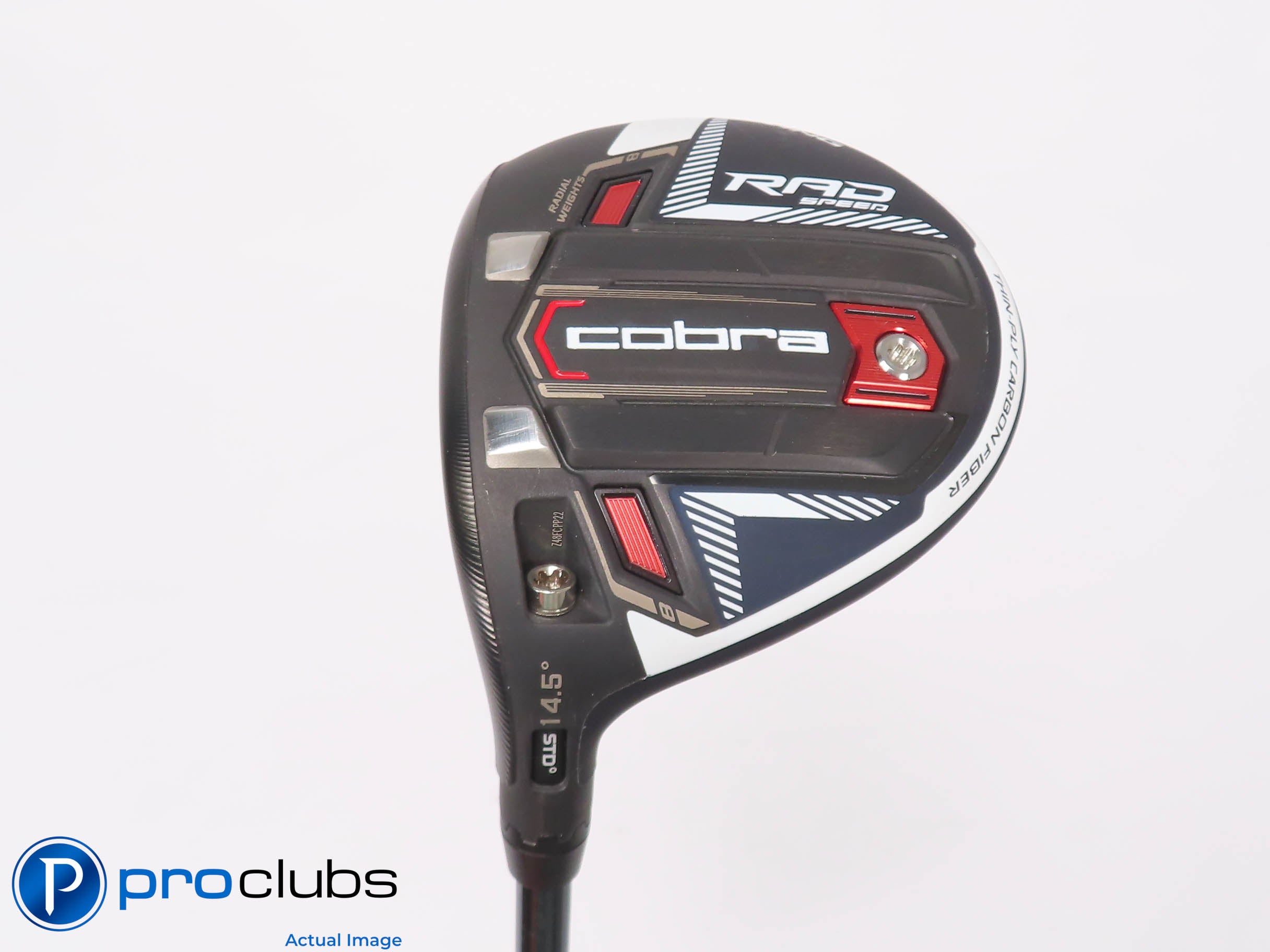 Left Handed Cobra Rad Speed 14.5* 3 Wood - LINQ Blue 7F5 Extra Stiff Flex 451104