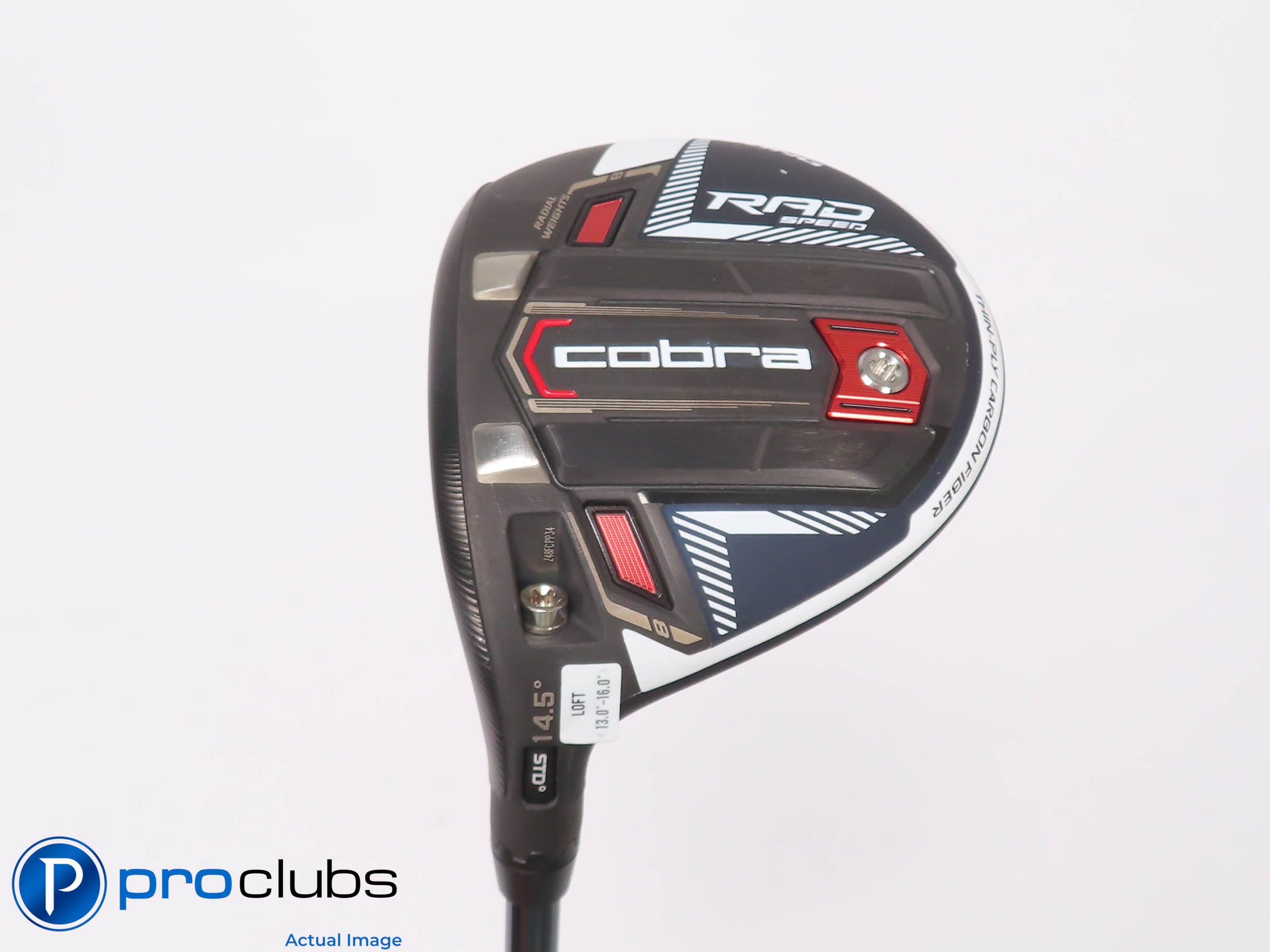 Left Handed Cobra Rad Speed 14.5* 3 Wood - LINQ Blue 6F4 Stiff Flex - 451103