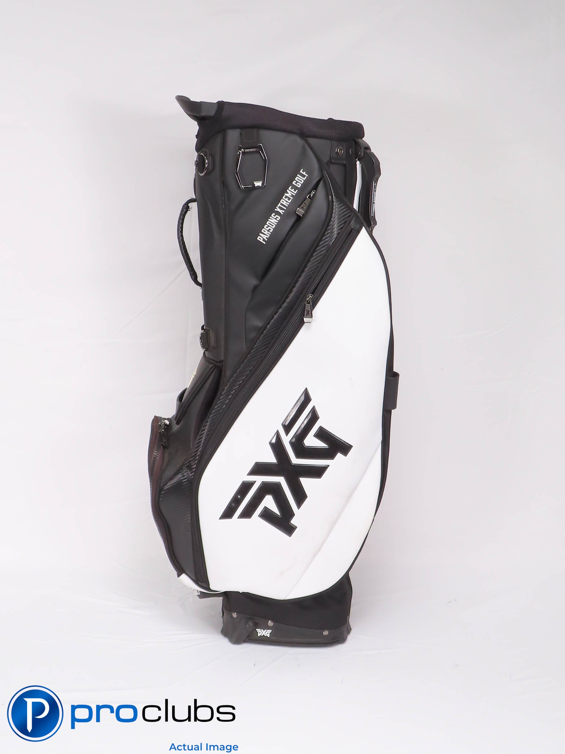 PXG Hybrid Stand Golf Bag w/Putter Slot - Black/White (No Shoulder Strap) 451402