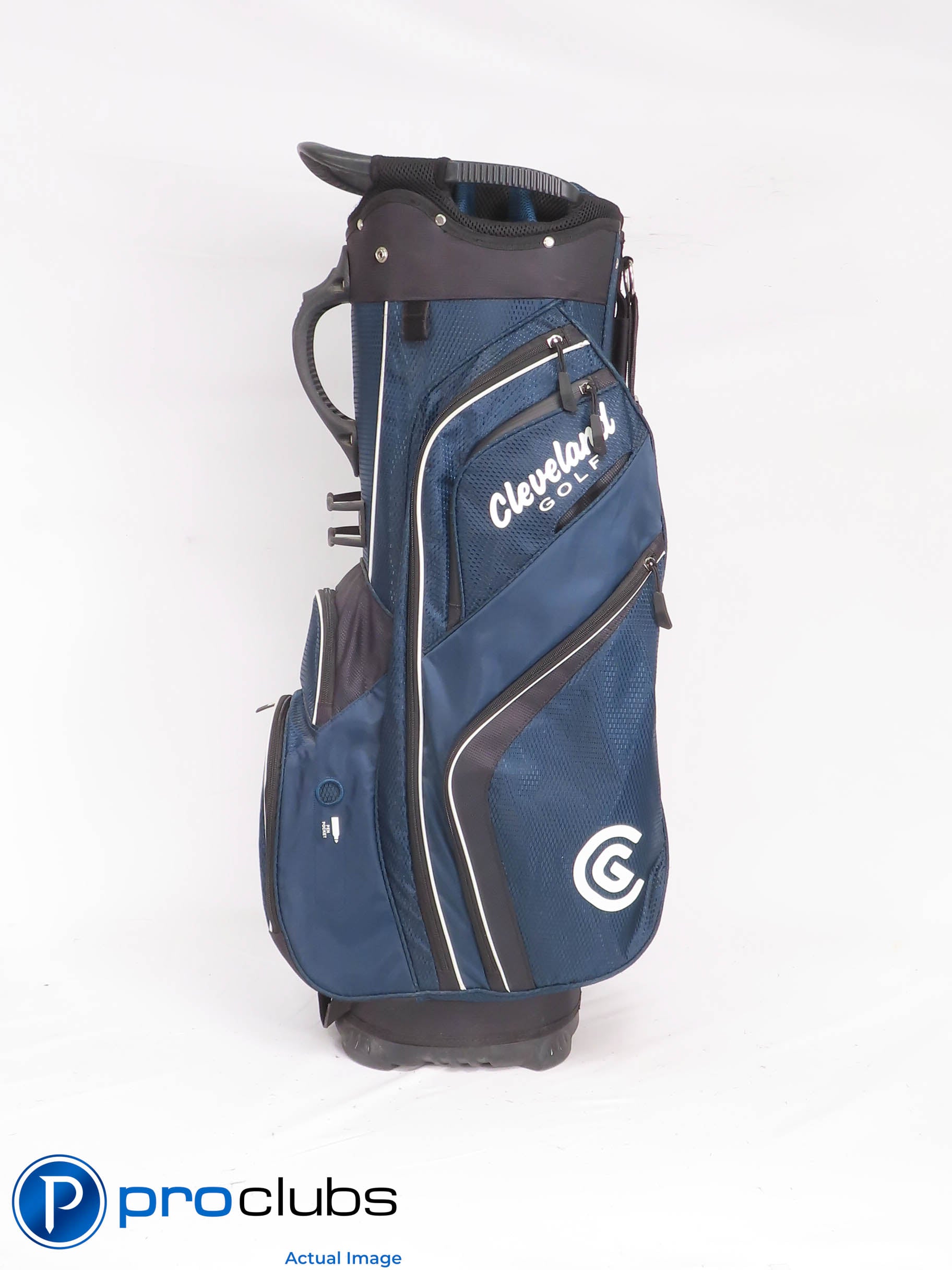 Nice Cleveland 14-Way Cart Golf Bag w/Rainhood - Blue 449314