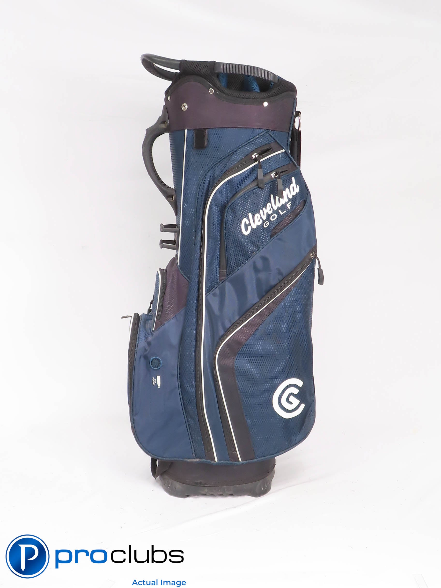 Nice Cleveland 14-Way Cart Golf Bag w/Rainhood - Blue 449313