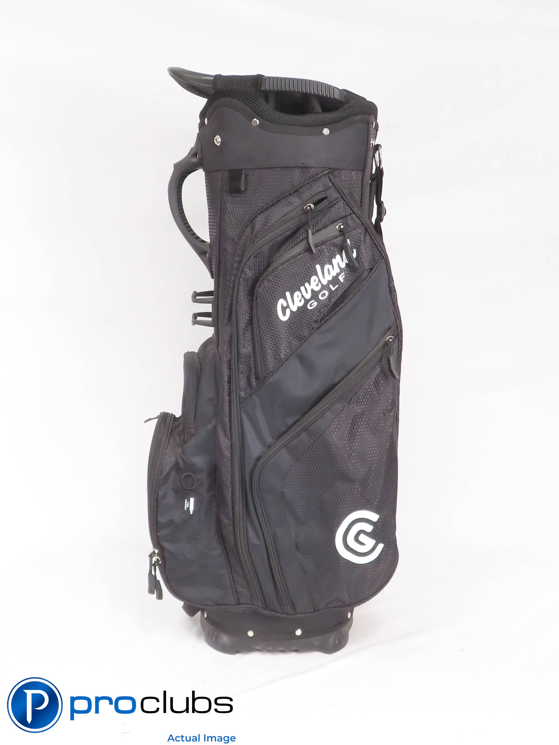 Nice Cleveland 14-Way Cart Golf Bag w/Rainhood - Black 449316