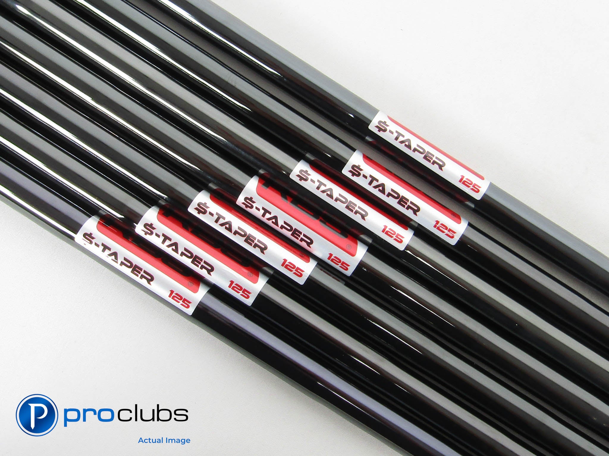 New! KBS TOUR $-Taper 125 Stiff + Flex Black Steel Iron Shafts (4-PW) .355" 447863