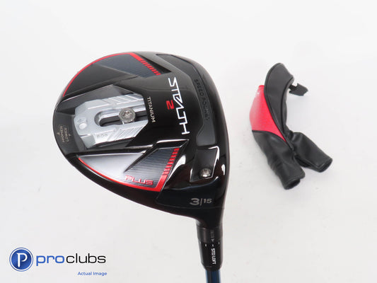 Tour Issue TaylorMade Stealth 2 PLUS 15* 3 Wood w/HC - HZRDUS 70g Stiff 369544