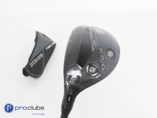 NEW Left Handed Cobra KING TEC Black 21* 4 HYBRID wHC MMT 70 Regular Flex 376485