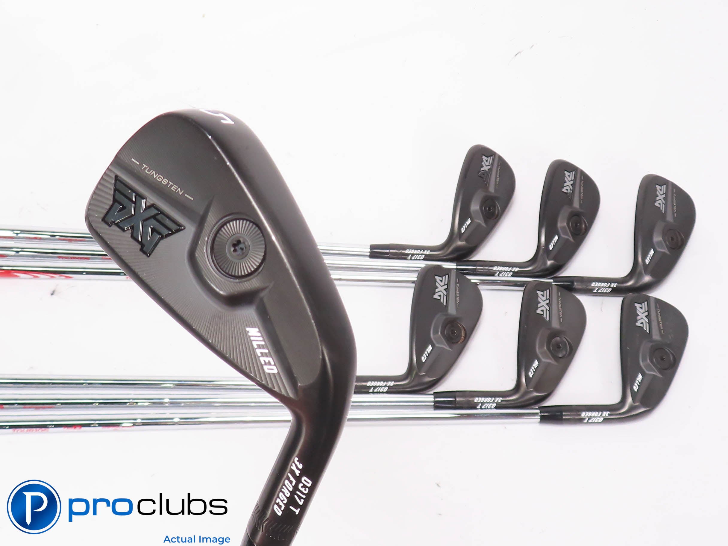 Nice! PXG 0317T Milled Black 5-PW,GW IRON SET Modus 105 Stiff Flex Steel 453435