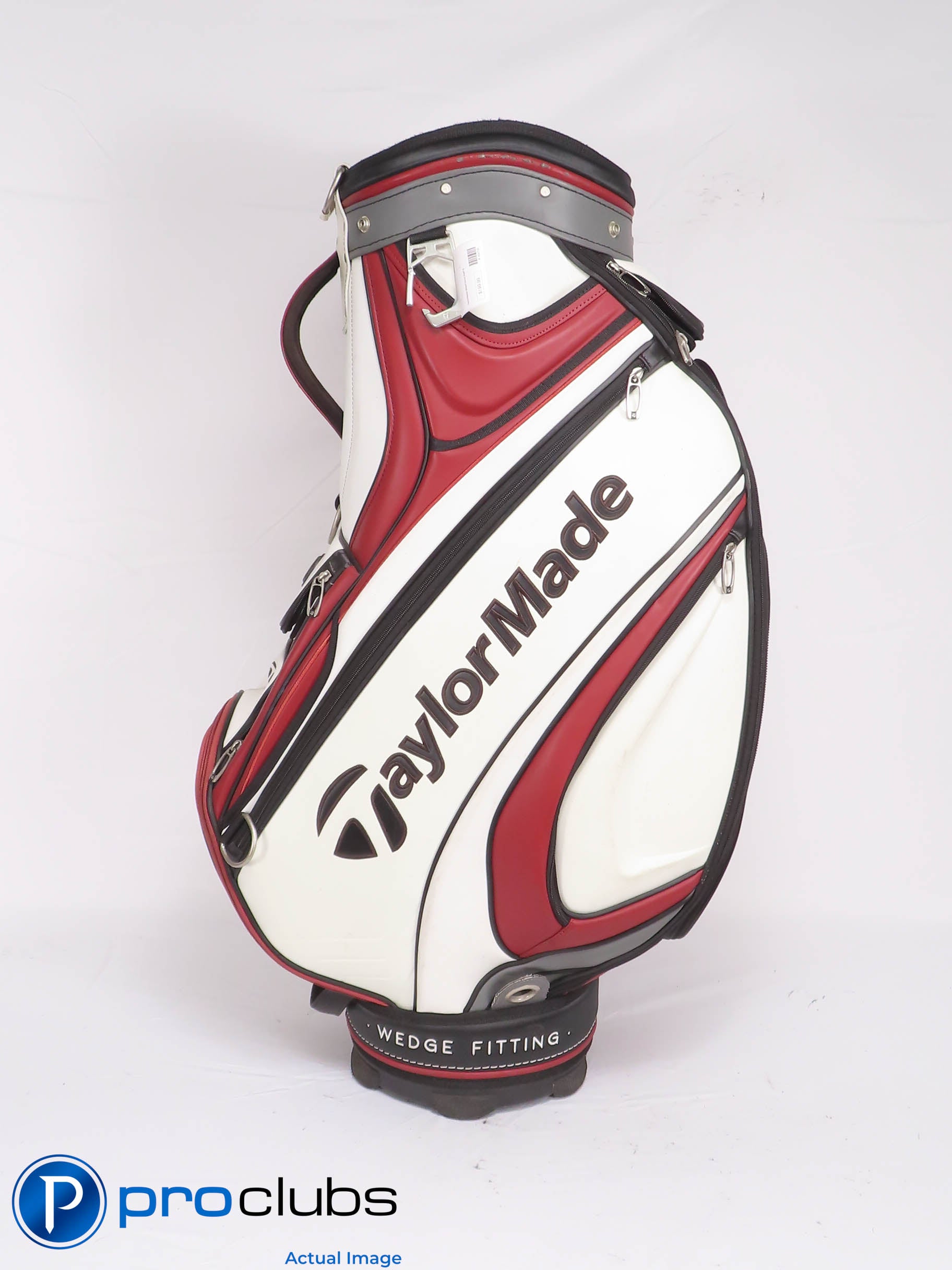 TaylorMade MILLED GRIND Staff Golf Bag - White/Red (No Shoulder Strap) 454735