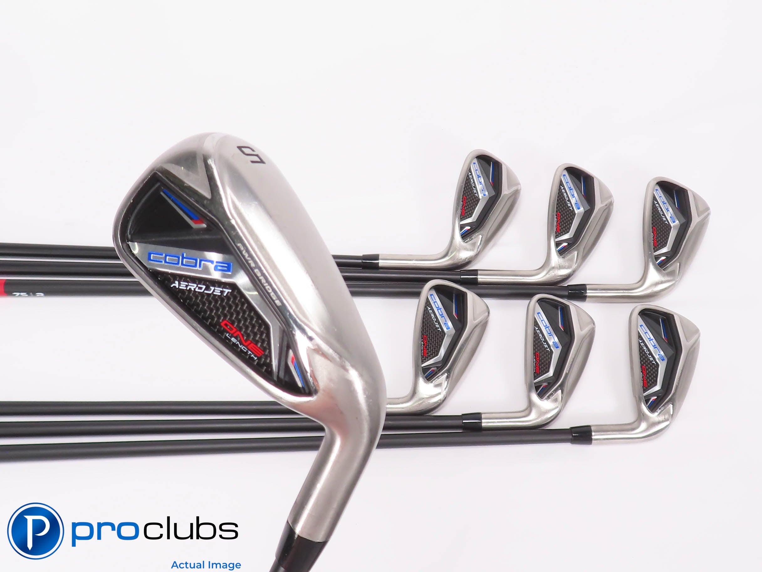 Nice Cobra AEROJET ONE Length 5-PW,GW IRON SET -KBS 75 Regular Flex Graph 454473
