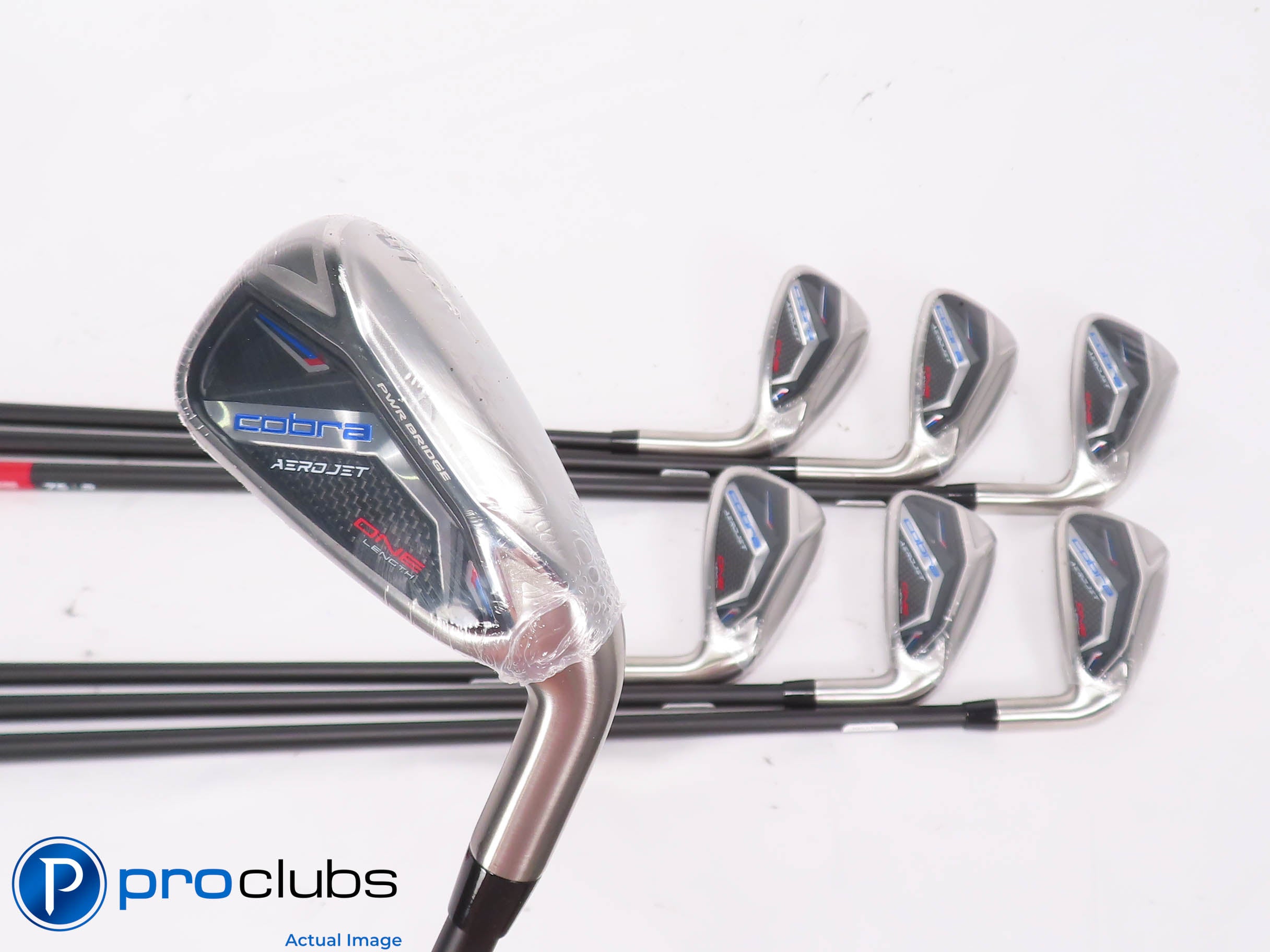 NEW Cobra AEROJET ONE Length 5-PW,GW IRON SET - KBS Regular Flex Graphite 454504