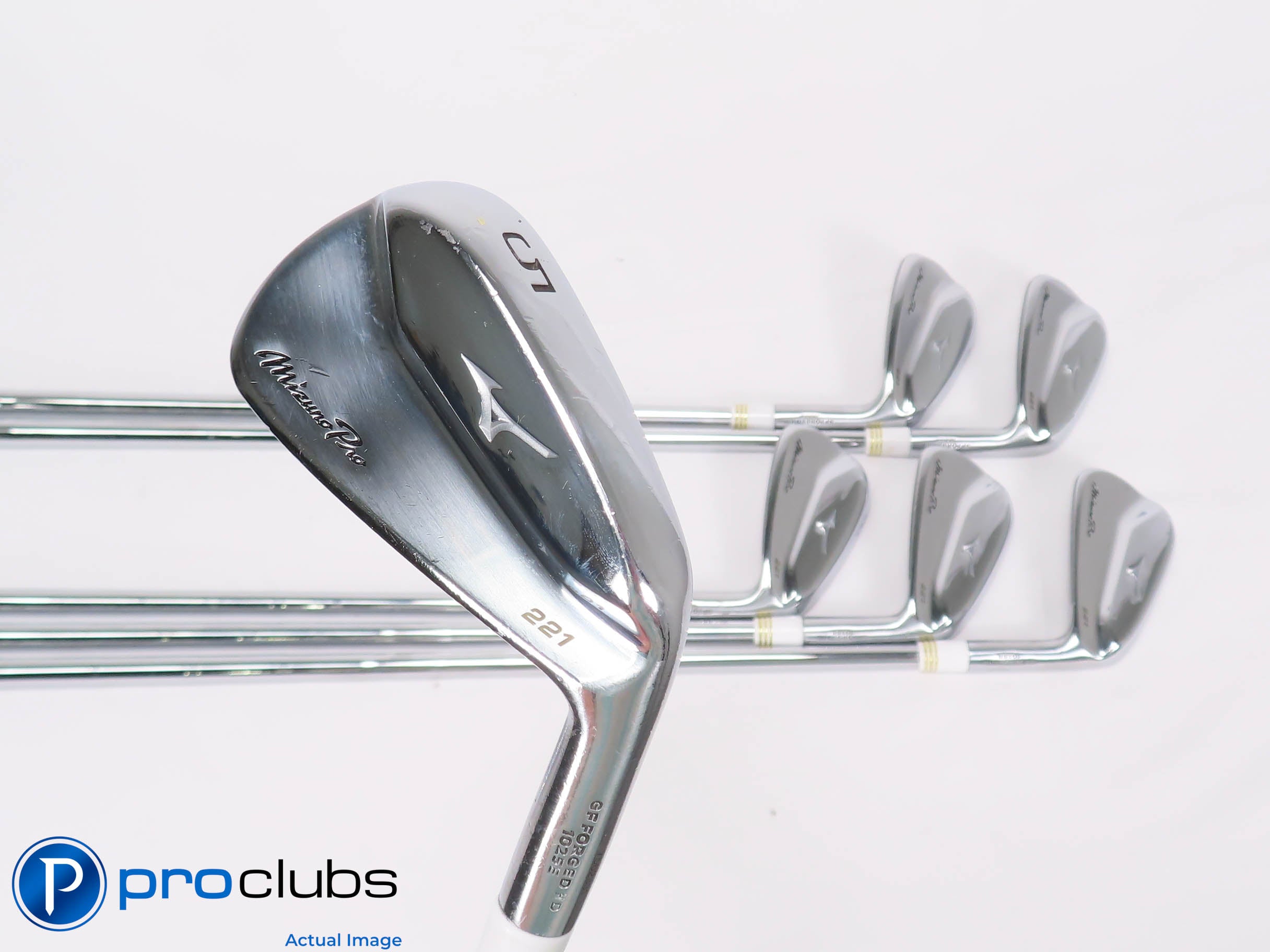 Nice Mizuno PRO 221 5-PW IRON SET - KBS $Taper 120 Stiff Flex Steel 454887