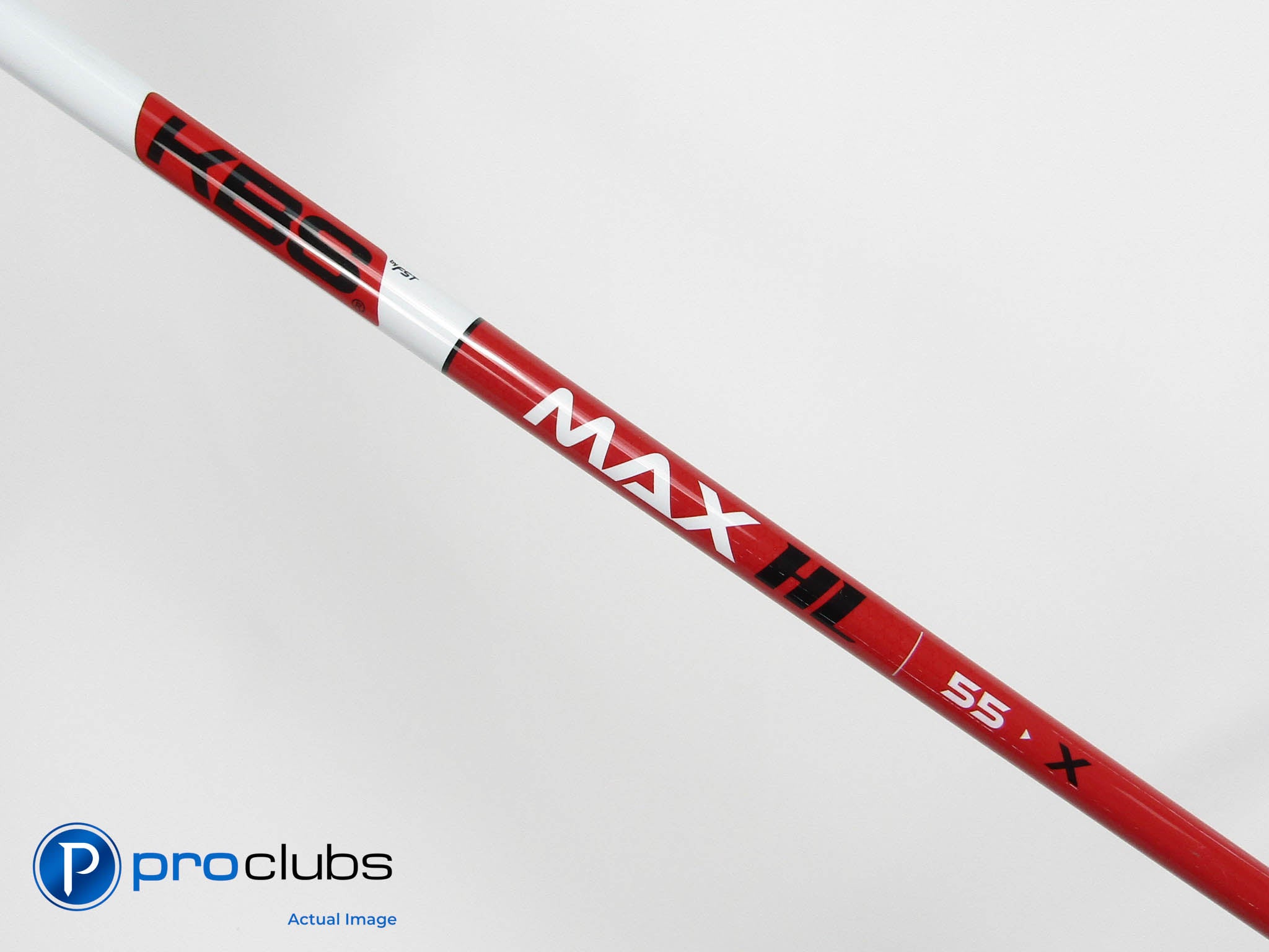 KBS MAX HL 55 Gloss White 50 X-Flex Driver Shaft w/ TaylorMade Tip #455002