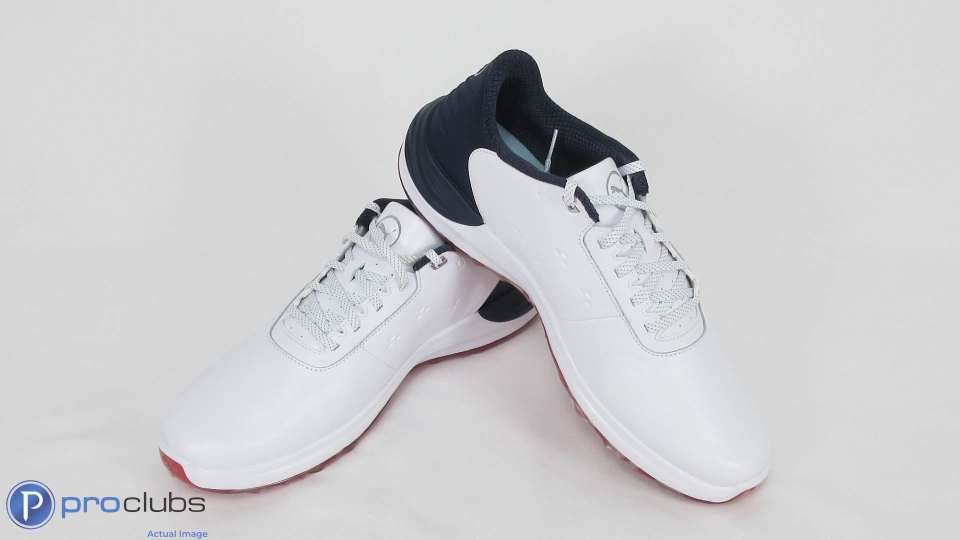 New! Puma Phantomcat Nitro Size 14 White/Navy  - 413057