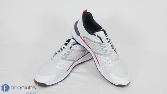 New! Puma Volition Ignite Innovate Size 13 White/Navy/Red - 413055