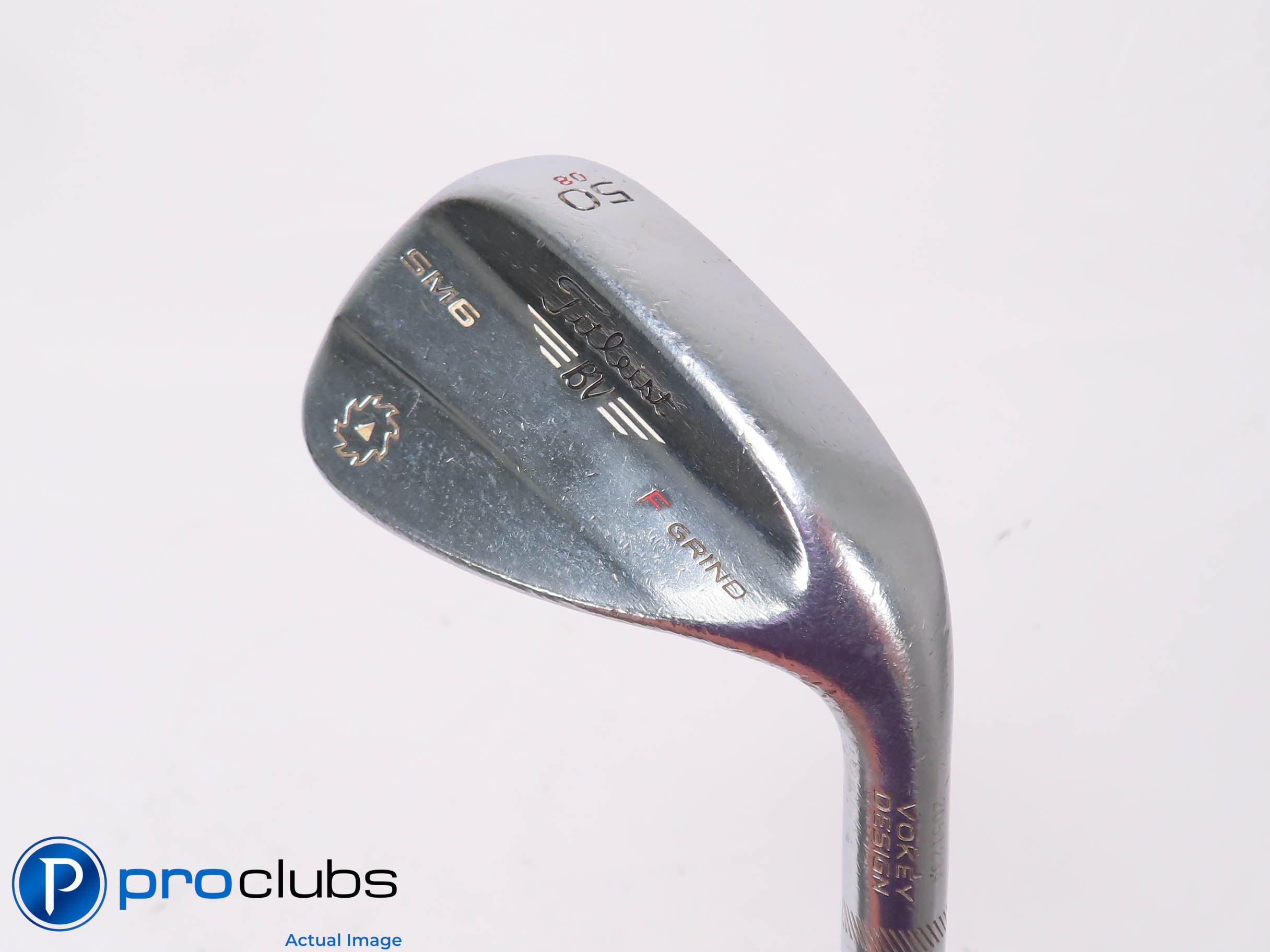Titleist Vokey SM6 Tour Chrome F-Grind 50*(8*) Wedge - Vokey Wedge Flex - 452778