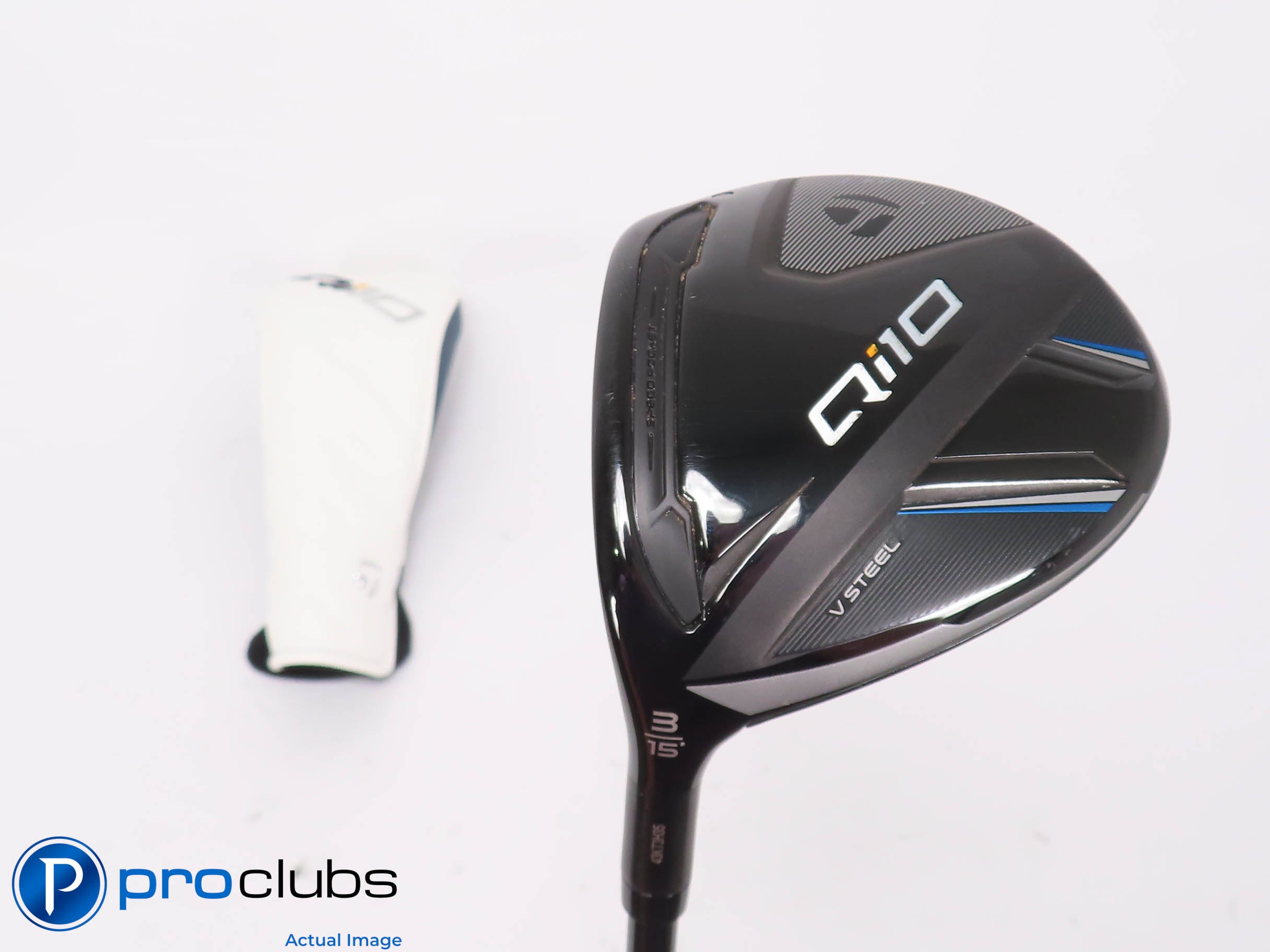 Left Handed TaylorMade Qi10 15* 3 Wood w/HC - Ventus TR Blue 6-S Stiff - 452404