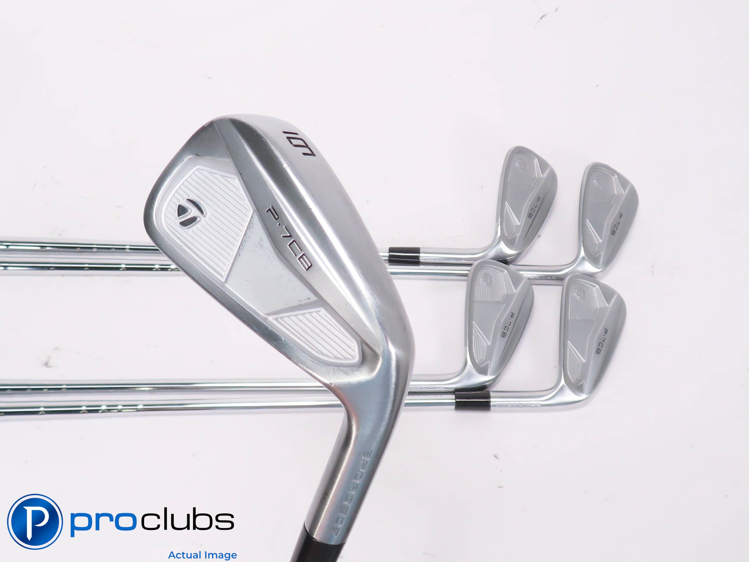 Nice TaylorMade '24 P-7CB 6-PW IRON SET - AMT Black S300 Stiff Flex Steel 452768