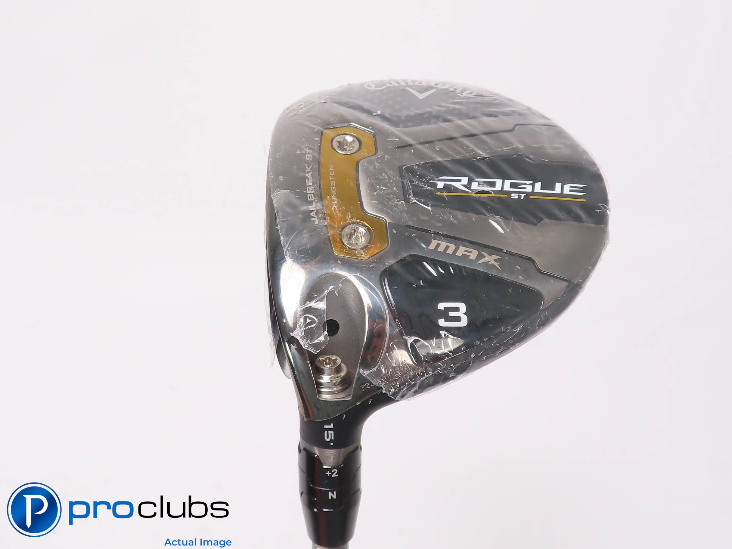 New! Left Handed Callaway Rogue ST MAX 15* 3 Wood - SteelFiber Stiff - 453523