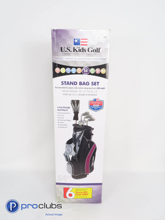 Nice U.S. Kids Golf JUNIOR PACKAGE SET Age 8-10 Height 52.5"-55.5" 4pc No Putter