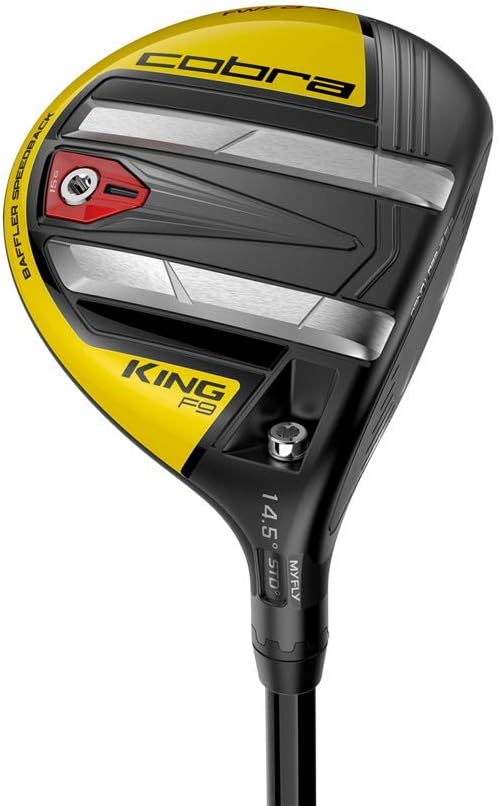 New LH Cobra King F9 Yellow 3-4 14.5 Fairway Wood Atmos Regular W/Headcover