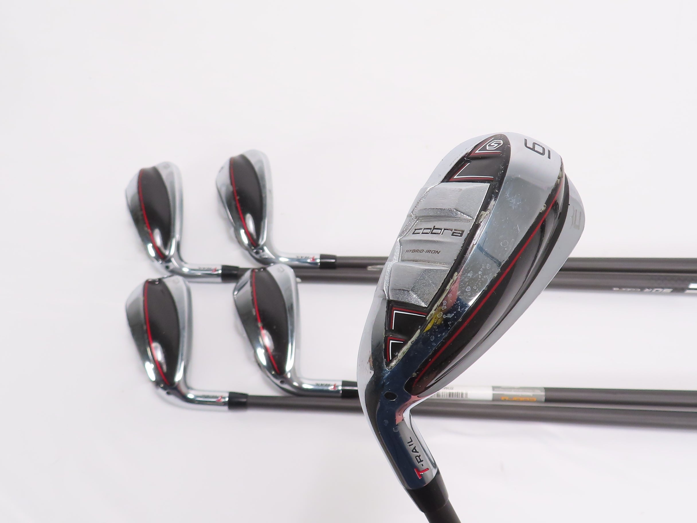 Nice Left Handed Cobra '23 T-Rail 6-PW Hybrid IRON SET Regular Flex Graph 457513