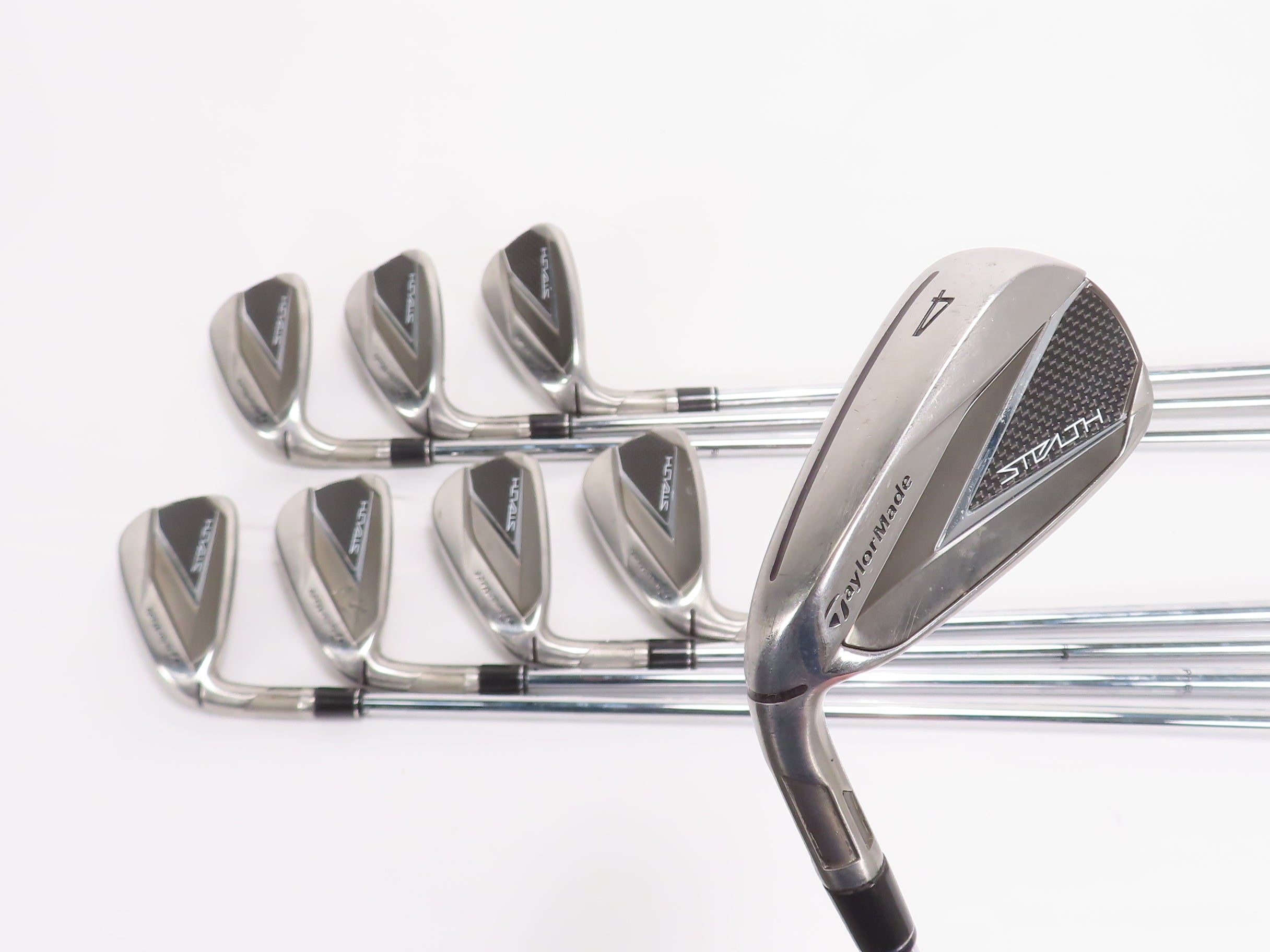 Left Handed TaylorMade STEALTH 4-PW,AW IRON SET - Stiff Flex Steel -1/2" 463282