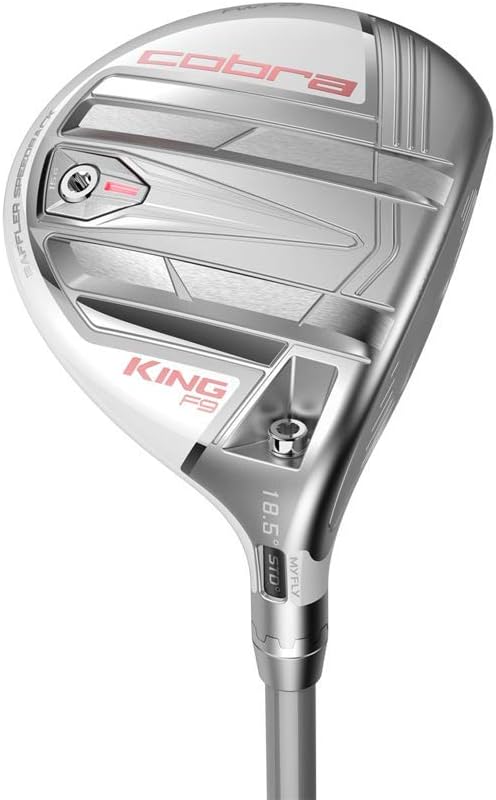 New Ladies Cobra King F9 18.5 Degree 3-4 Fairway Wood White/Pink W/Headcover